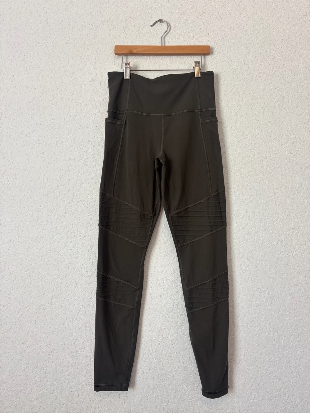 Athleta Moto Tights High-Waist Grey Moto Leggings